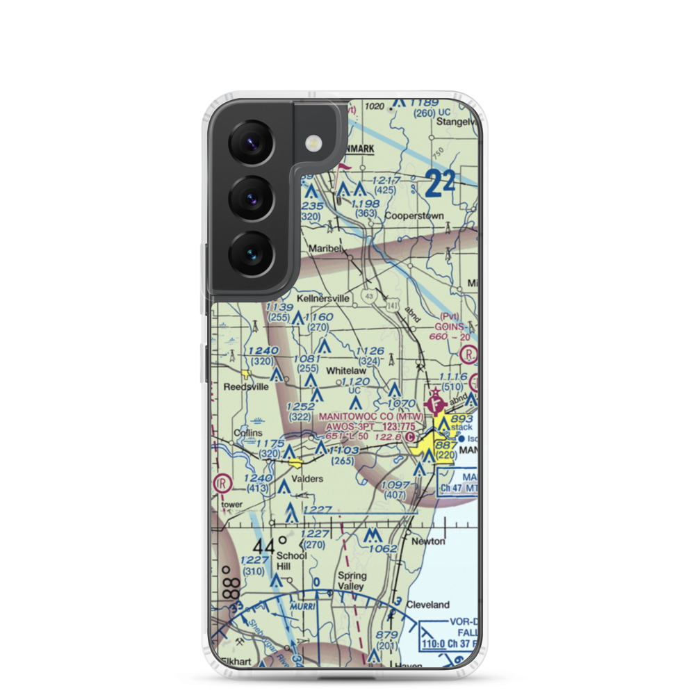 Triple S Ranch Airport (82WI) VFR Sectional Samsung Case Samsung Galaxy S22 model shown