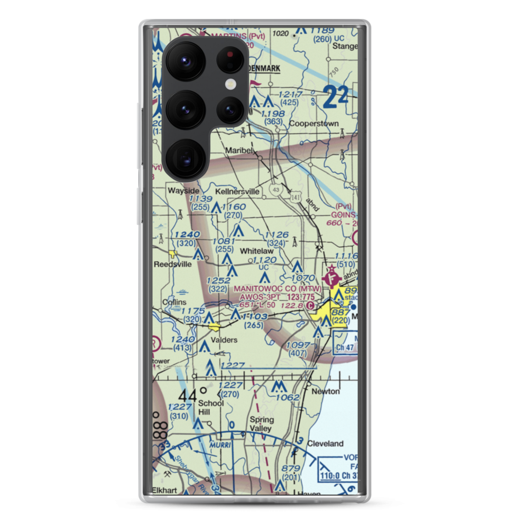 Triple S Ranch Airport (82WI) VFR Sectional Samsung Case Samsung Galaxy S22 Ultra model shown