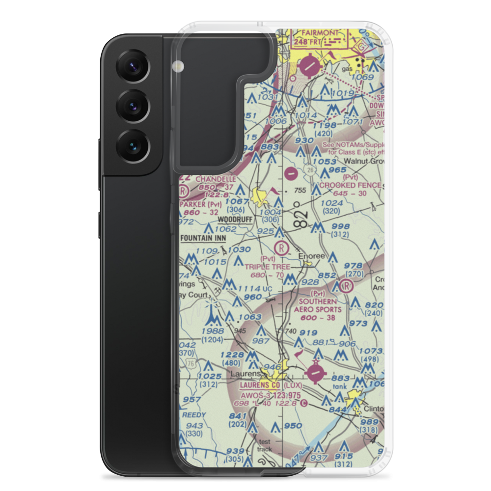 Triple Tree Airport (SC00) VFR Sectional Samsung Case Samsung Galaxy S22 Plus model shown