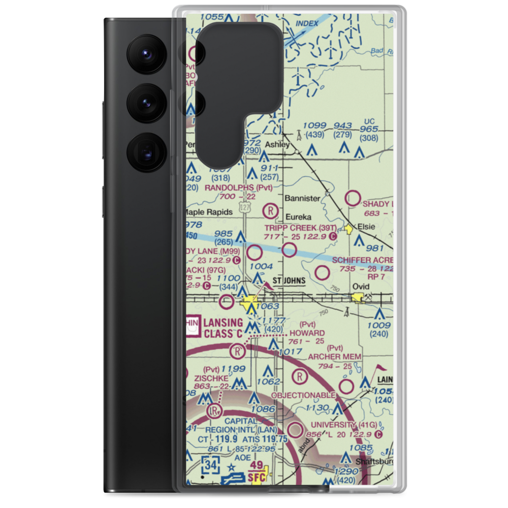 Tripp Creek Airport (39T) VFR Sectional Samsung Case Samsung Galaxy S22 Ultra model shown
