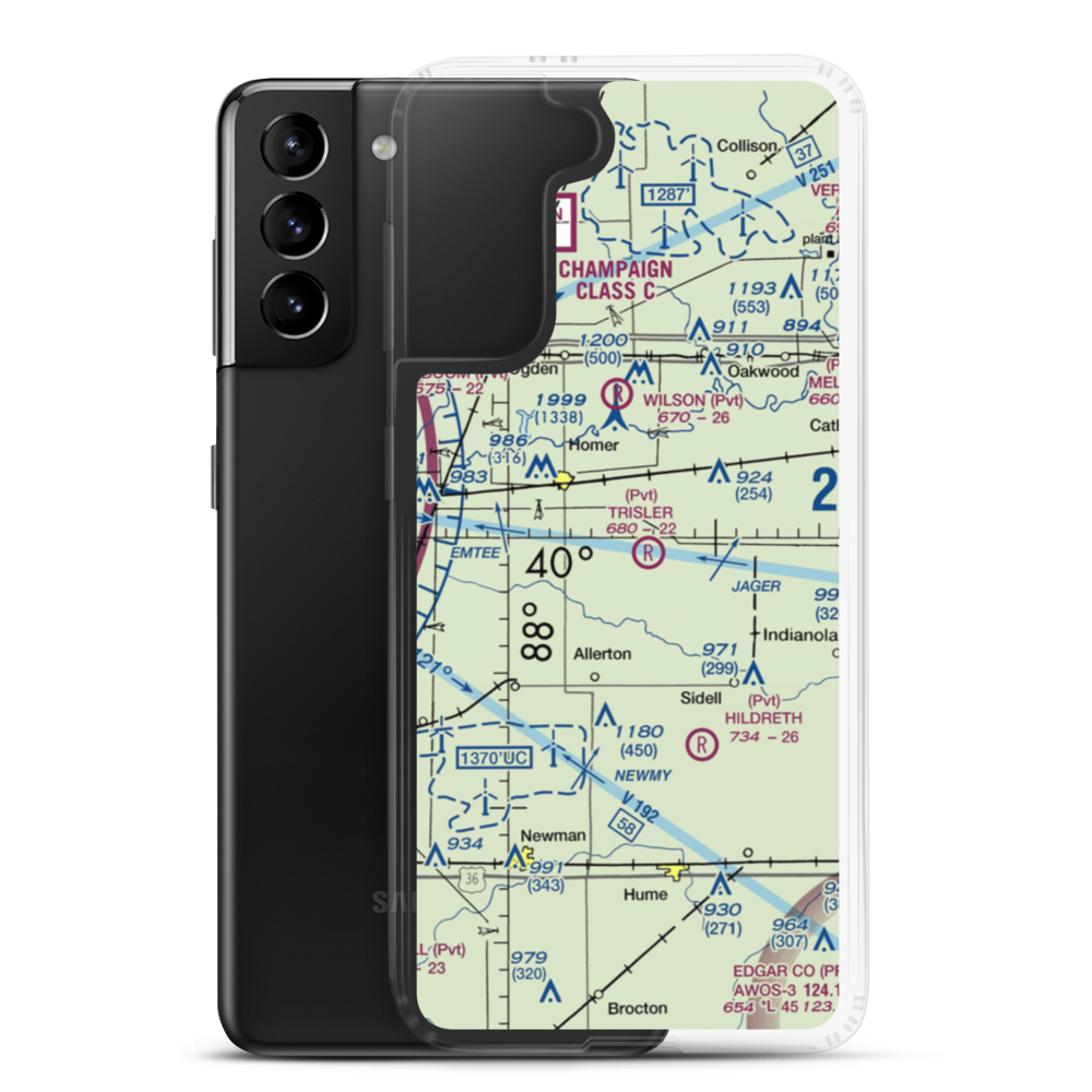 Trisler Airport (6IS8) VFR Sectional Samsung Case Samsung Galaxy S21 Plus model shown