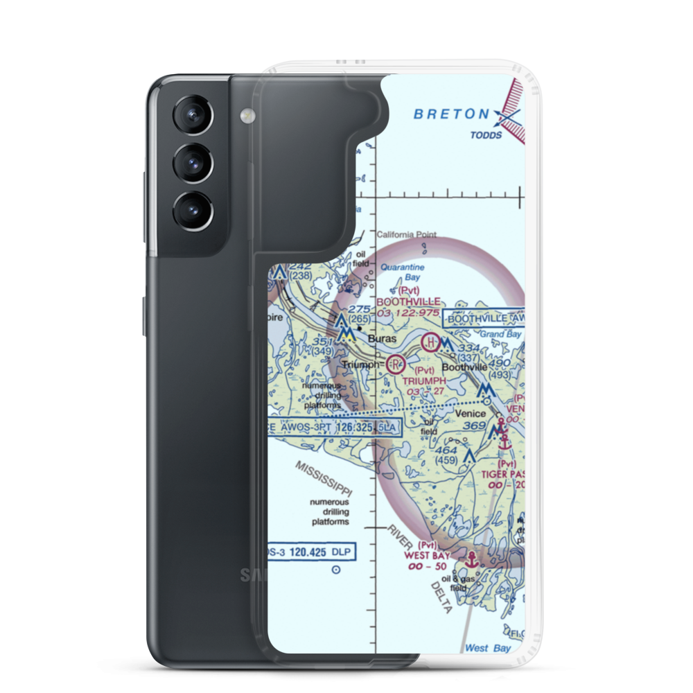 Triumph Air Strip (LS87) VFR Sectional Samsung Case Samsung Galaxy S21 model shown