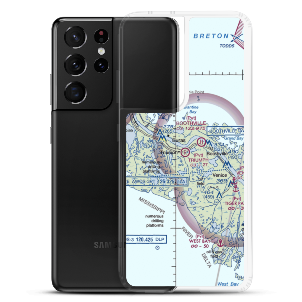 Triumph Air Strip (LS87) VFR Sectional Samsung Case Samsung Galaxy S21 Ultra model shown