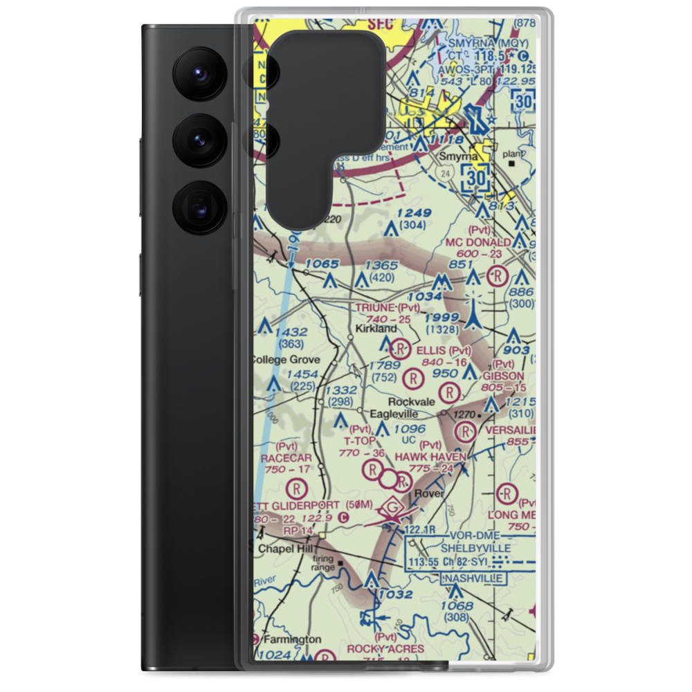 Triune Airfield (TN97) VFR Sectional Samsung Case Samsung Galaxy S22 Ultra model shown