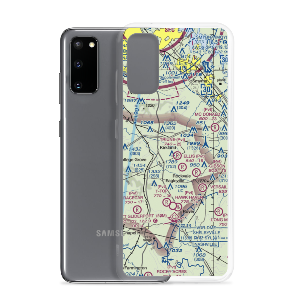 Triune Airfield (TN97) VFR Sectional Samsung Case Samsung Galaxy S20 model shown
