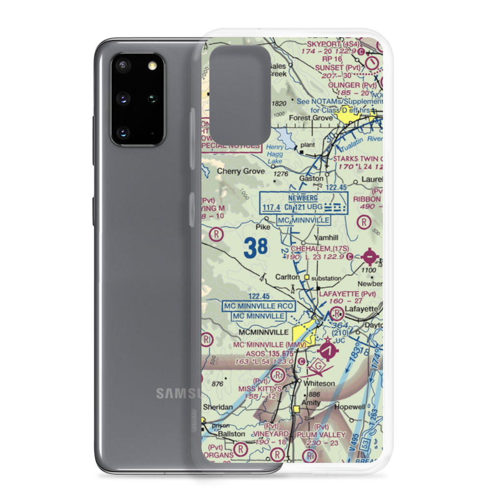 Trivelpiece Airport (OR59) VFR Sectional Samsung Case Samsung Galaxy S20 Plus model shown