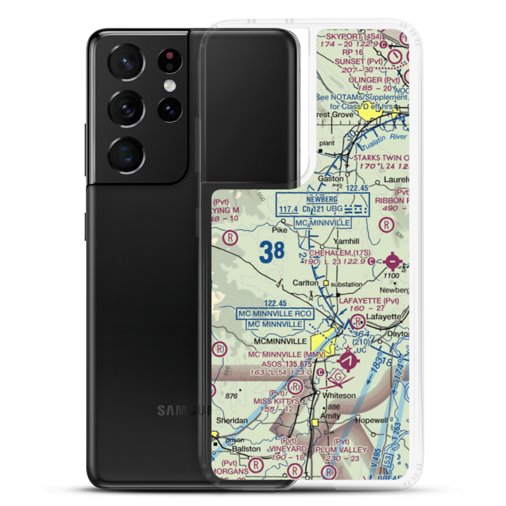 Trivelpiece Airport (OR59) VFR Sectional Samsung Case Samsung Galaxy S21 Ultra model shown