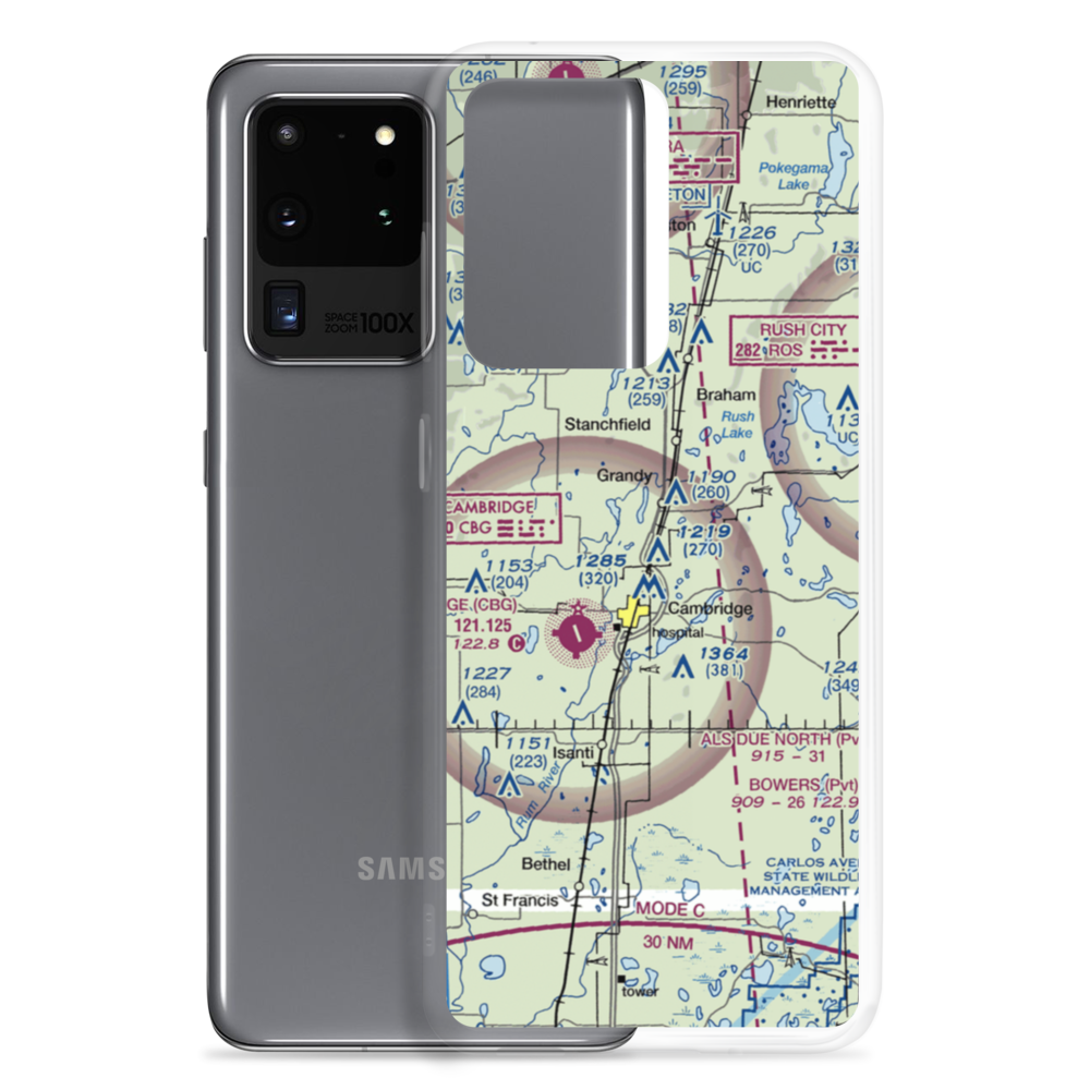 Troll Farm Airport (9MN1) VFR Sectional Samsung Case Samsung Galaxy S20 Ultra model shown