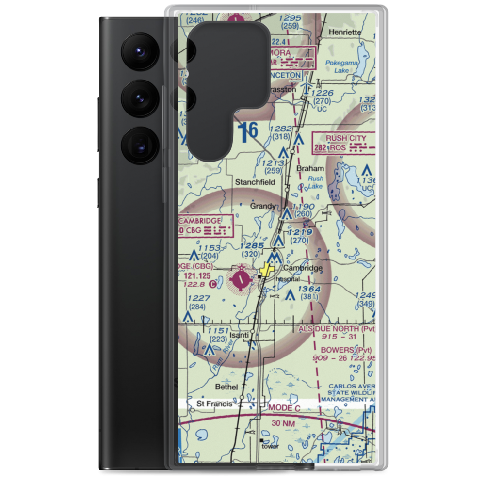 Troll Farm Airport (9MN1) VFR Sectional Samsung Case Samsung Galaxy S22 Ultra model shown