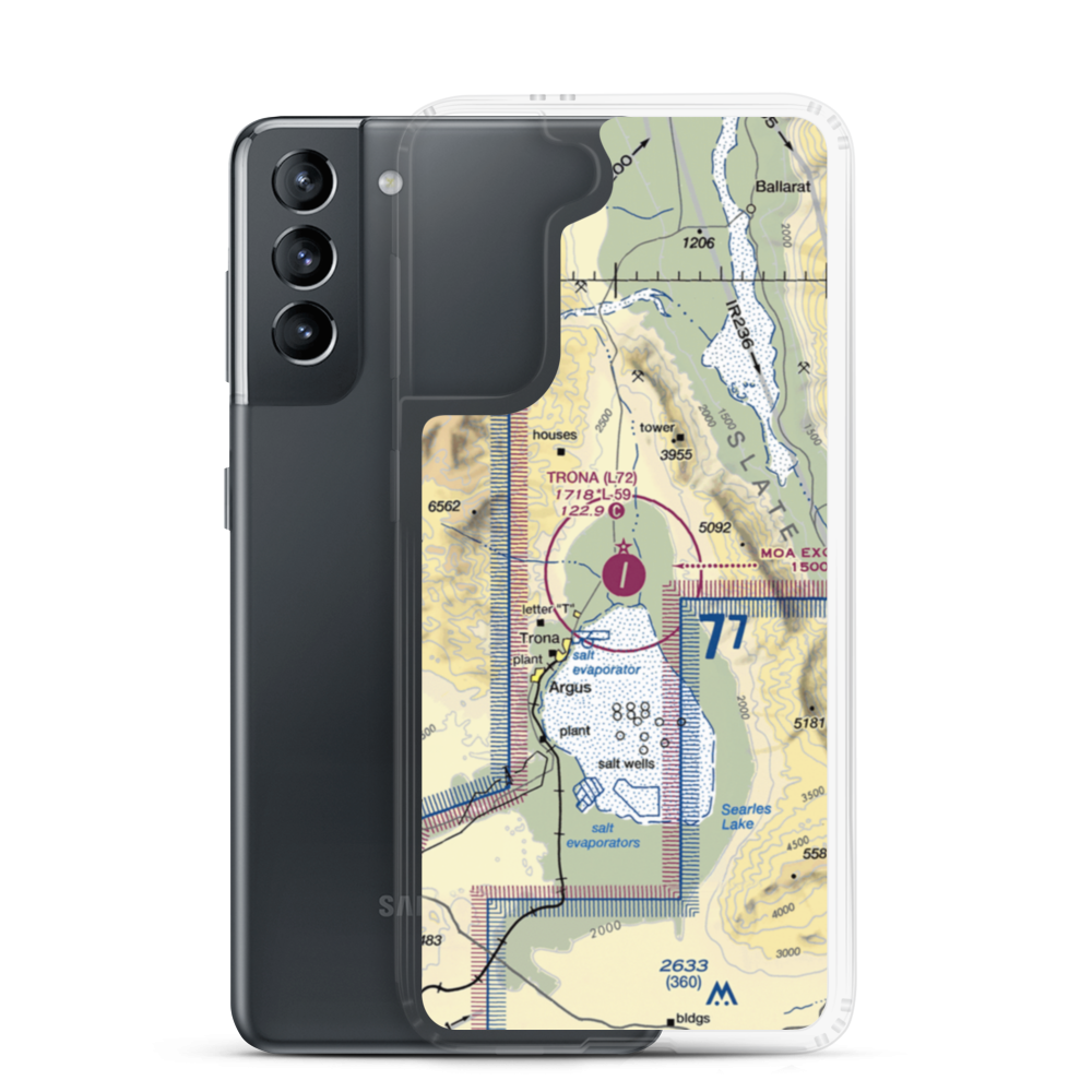 Trona Airport (L72) VFR Sectional Samsung Case Samsung Galaxy S21 model shown