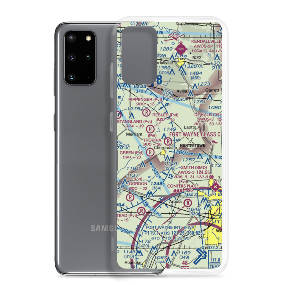 Tropria Airport (IN62) VFR Sectional Samsung Case Samsung Galaxy S20 Plus model shown