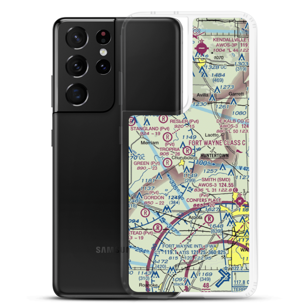 Tropria Airport (IN62) VFR Sectional Samsung Case Samsung Galaxy S21 Ultra model shown