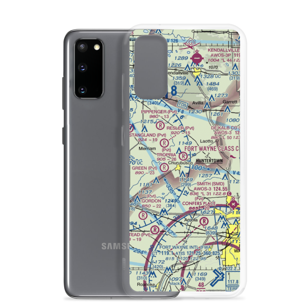 Tropria Airport (IN62) VFR Sectional Samsung Case Samsung Galaxy S20 model shown