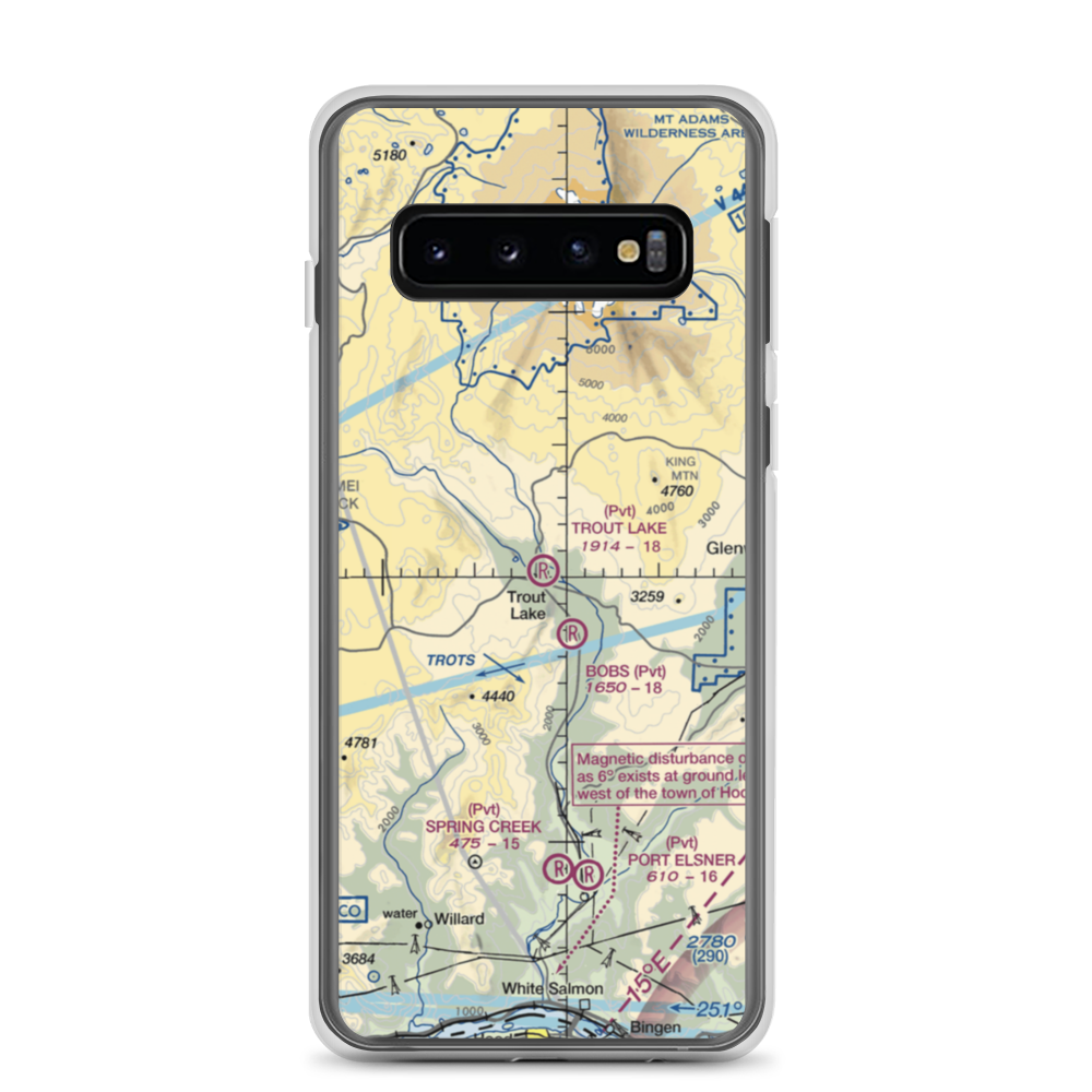 Trout Lake Airport (66WA) VFR Sectional Samsung Case Samsung Galaxy S10 model shown