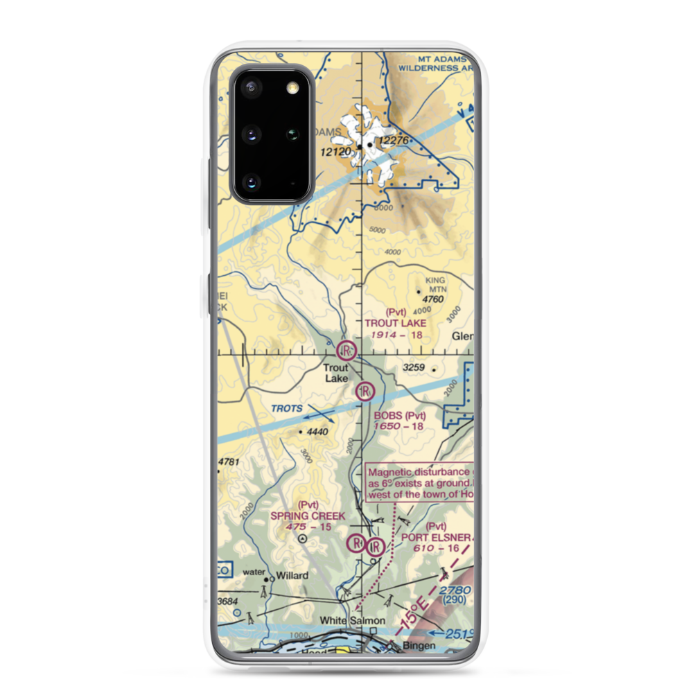 Trout Lake Airport (66WA) VFR Sectional Samsung Case Samsung Galaxy S20 Plus model shown