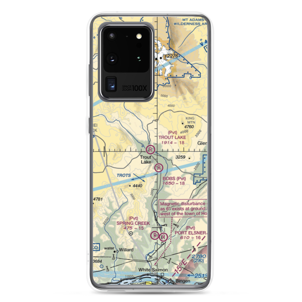 Trout Lake Airport (66WA) VFR Sectional Samsung Case Samsung Galaxy S20 Ultra model shown