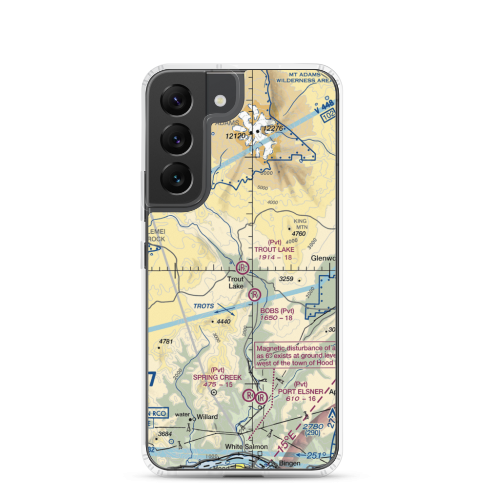 Trout Lake Airport (66WA) VFR Sectional Samsung Case Samsung Galaxy S22 model shown