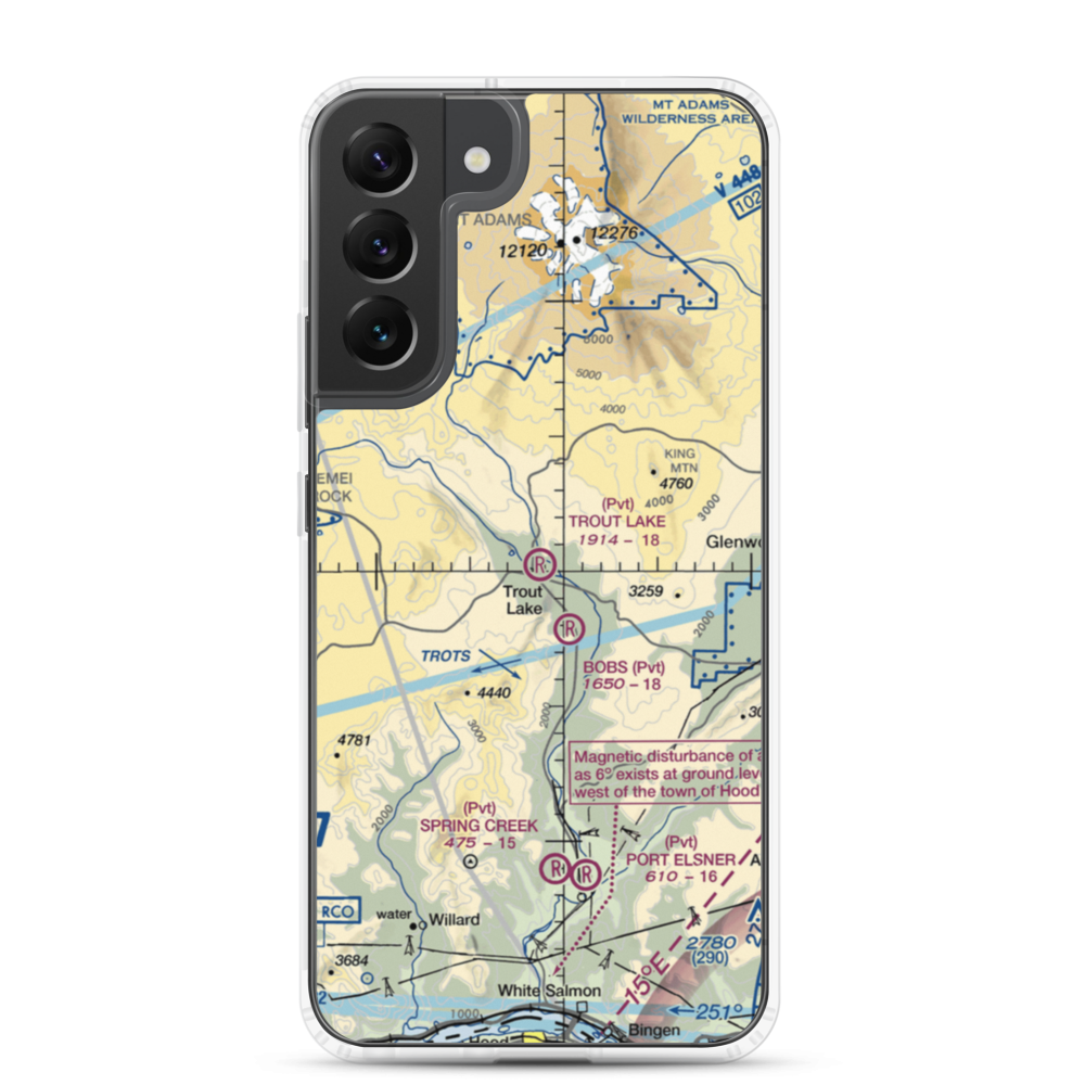 Trout Lake Airport (66WA) VFR Sectional Samsung Case Samsung Galaxy S22 Plus model shown