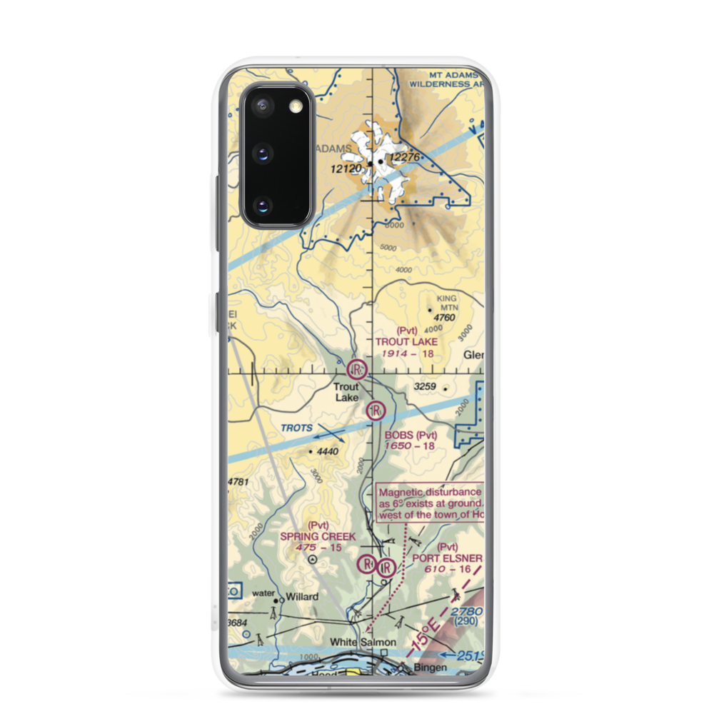 Trout Lake Airport (66WA) VFR Sectional Samsung Case Samsung Galaxy S20 model shown