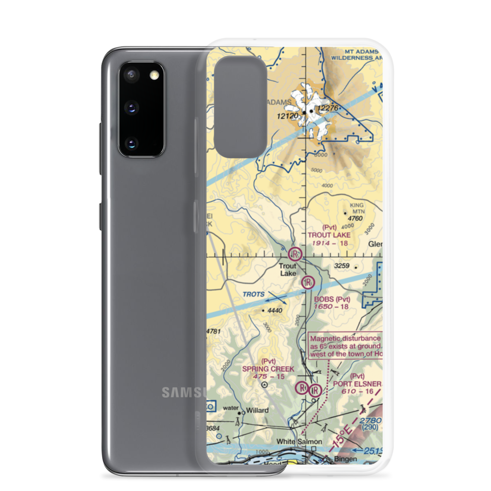 Trout Lake Airport (66WA) VFR Sectional Samsung Case Samsung Galaxy S20 model shown