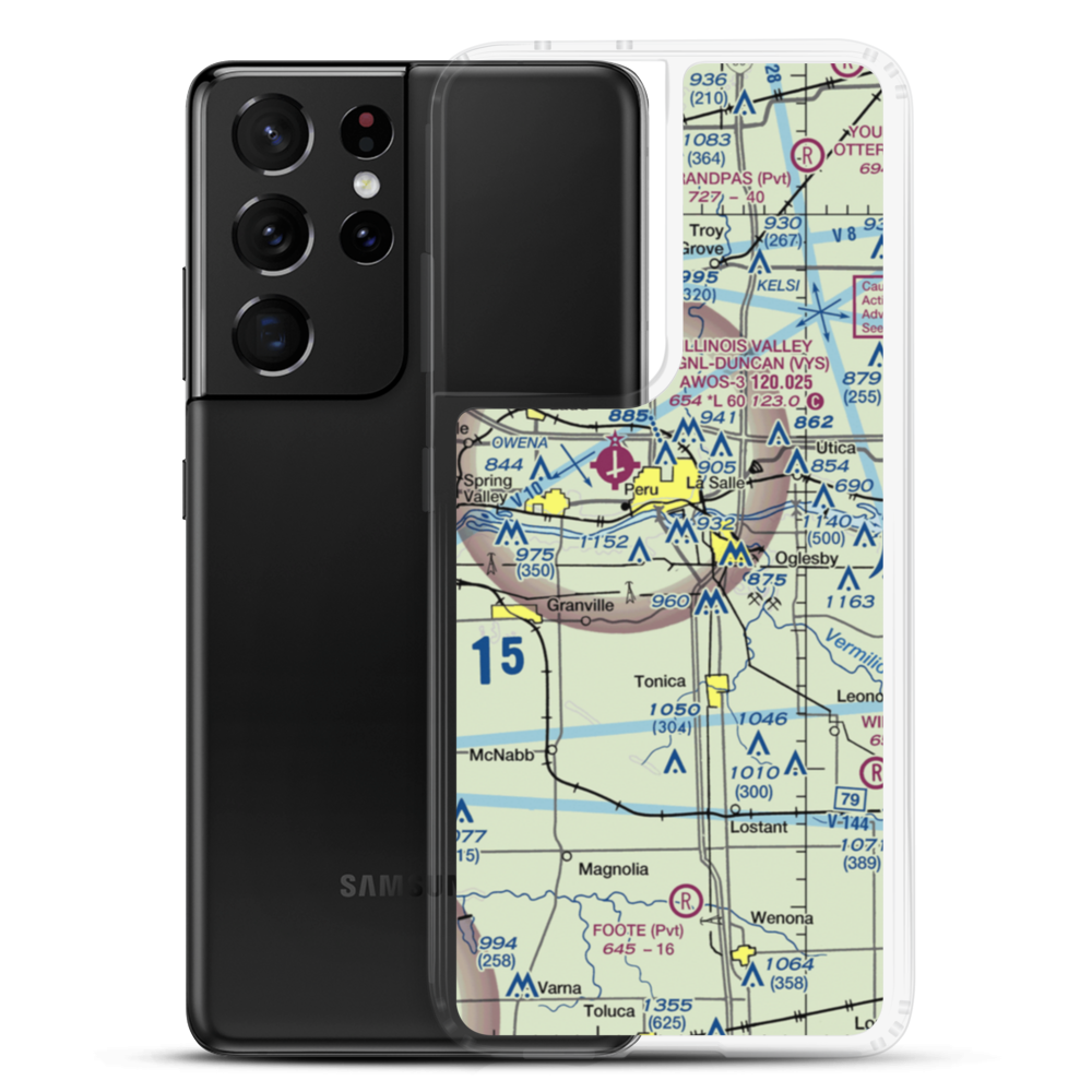 Trovero Airport (LL44) VFR Sectional Samsung Case Samsung Galaxy S21 Ultra model shown