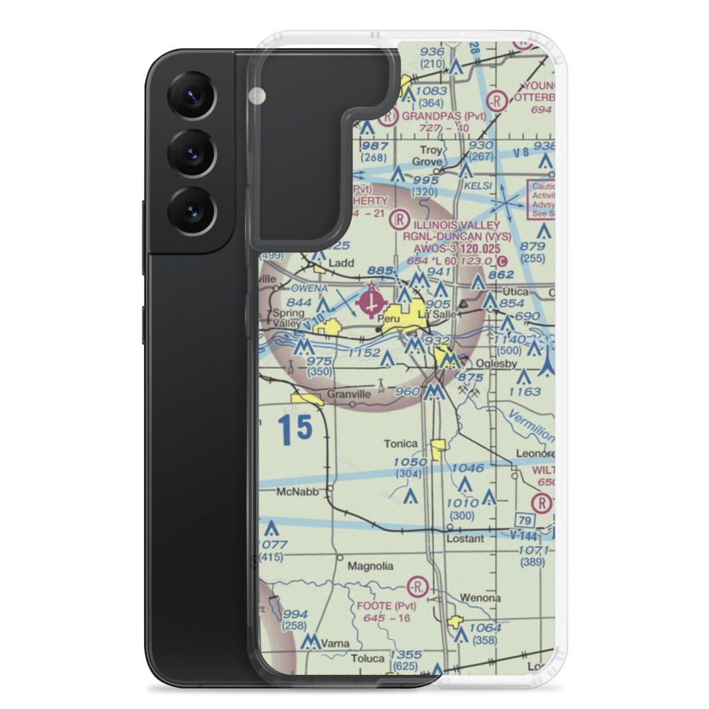 Trovero Airport (LL44) VFR Sectional Samsung Case Samsung Galaxy S22 Plus model shown