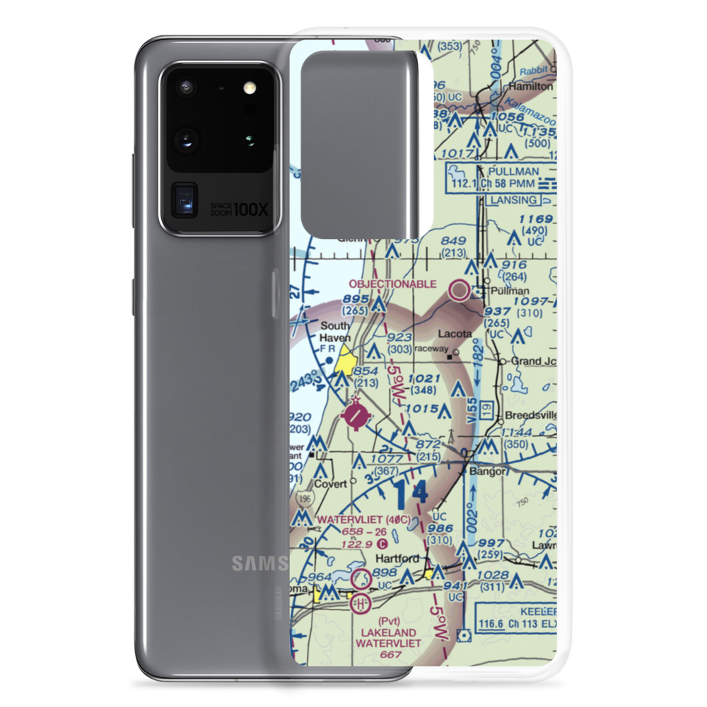 Trowbridge Farms Airport (8MI0) VFR Sectional Samsung Case Samsung Galaxy S20 Ultra model shown