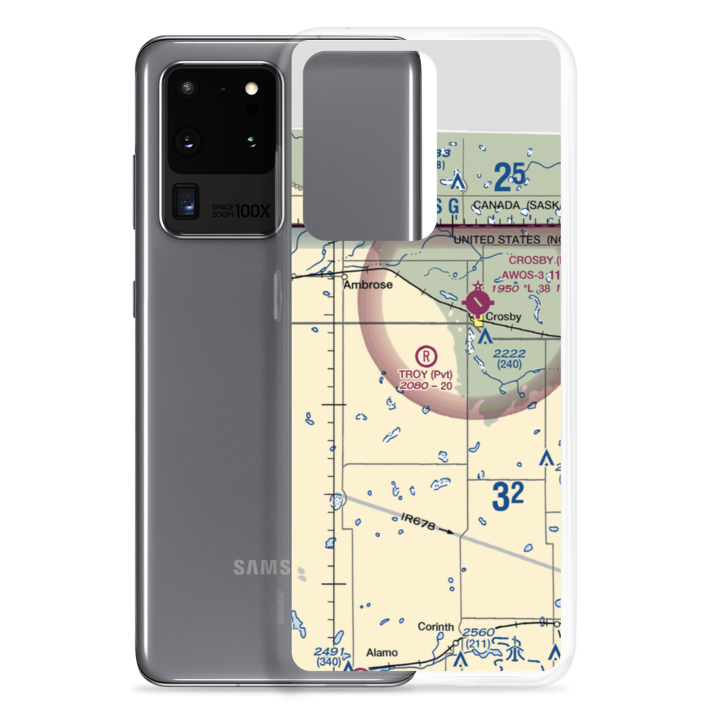 Troy Field (80ND) VFR Sectional Samsung Case Samsung Galaxy S20 Ultra model shown