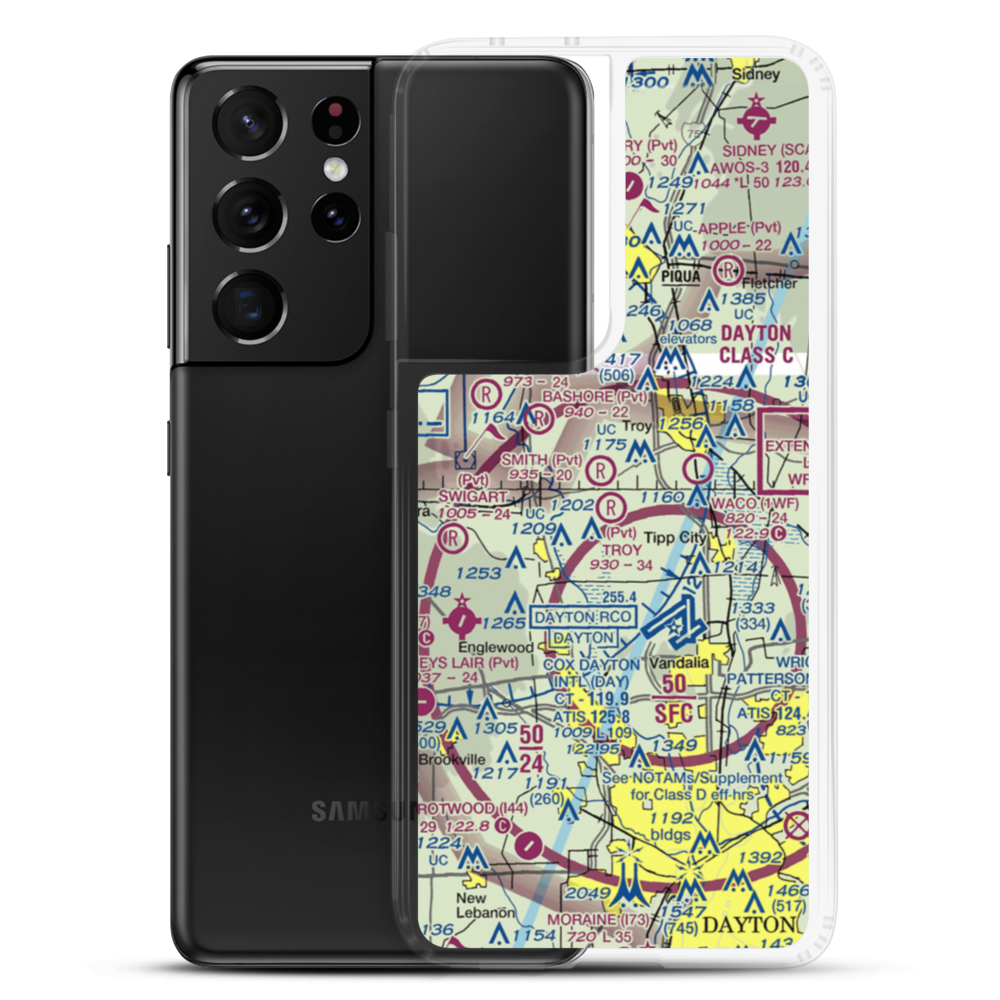 Troy Skypark Airport (37I) VFR Sectional Samsung Case Samsung Galaxy S21 Ultra model shown