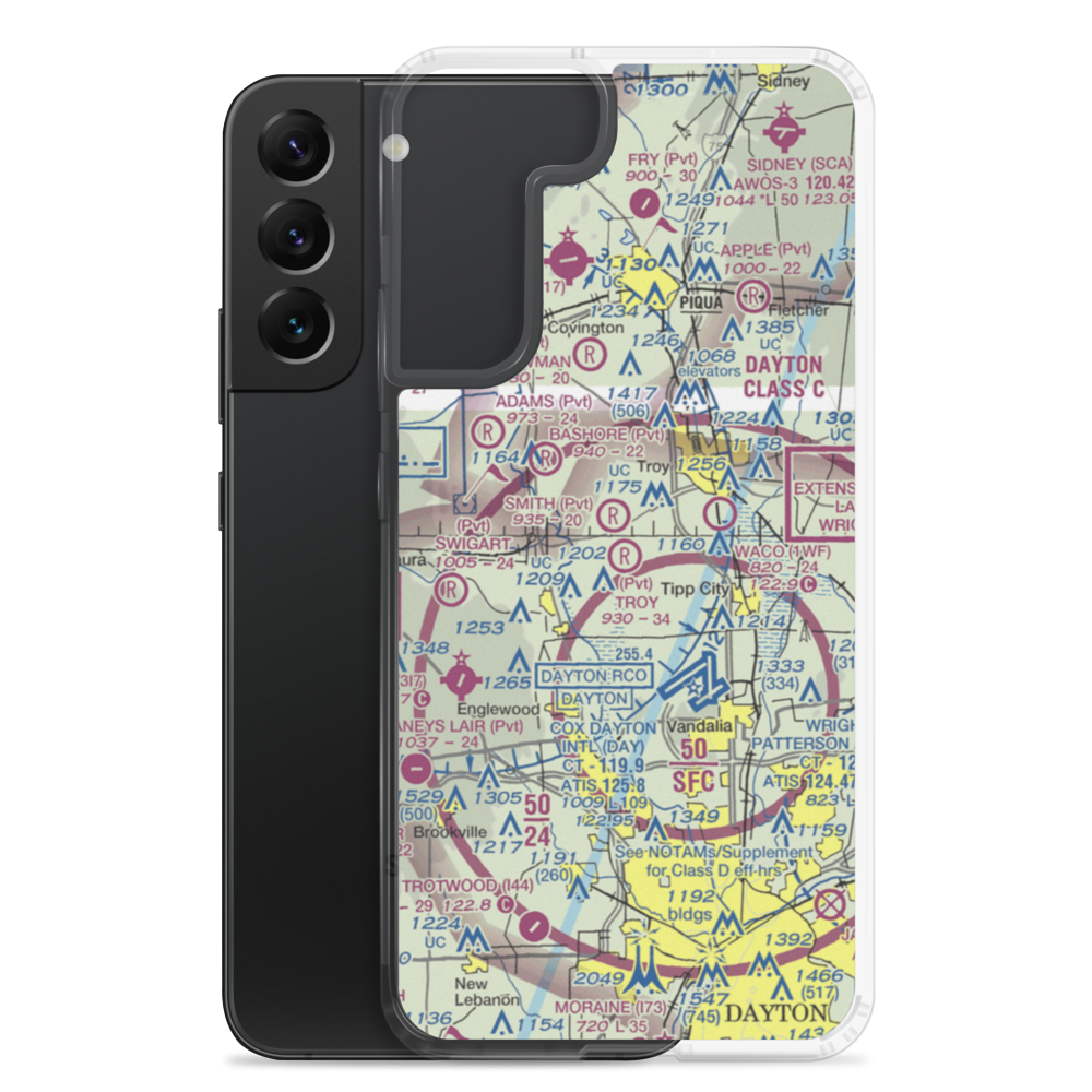 Troy Skypark Airport (37I) VFR Sectional Samsung Case Samsung Galaxy S22 Plus model shown