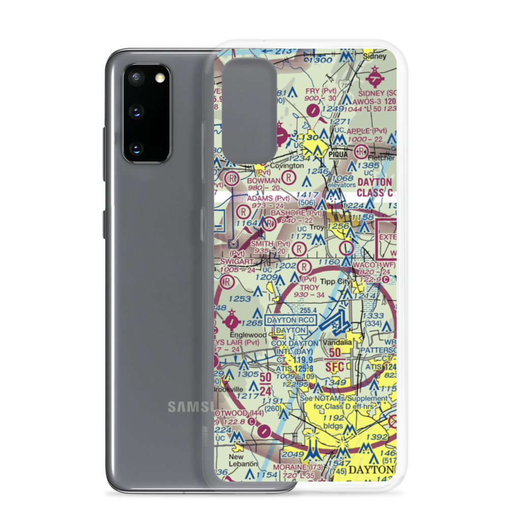 Troy Skypark Airport (37I) VFR Sectional Samsung Case Samsung Galaxy S20 model shown