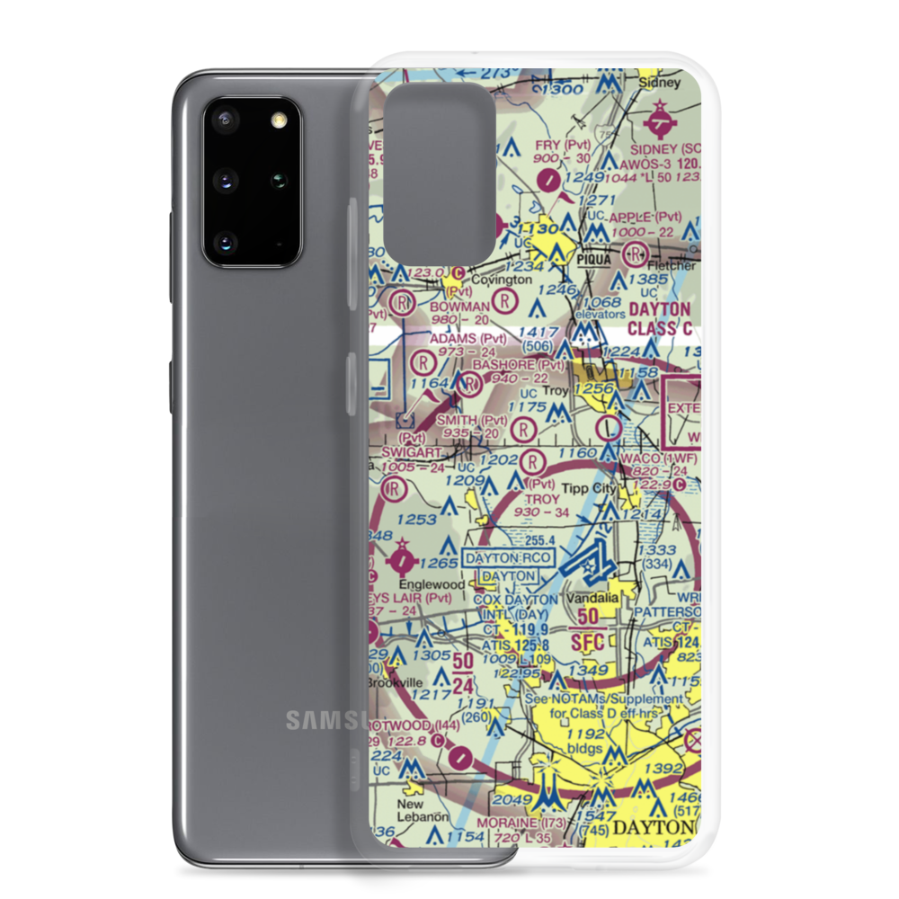 Troy Skypark Airport (OH71) VFR Sectional Samsung Case Samsung Galaxy S20 Plus model shown