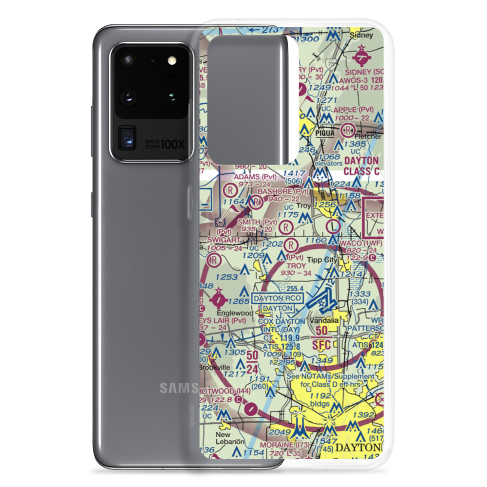 Troy Skypark Airport (OH71) VFR Sectional Samsung Case Samsung Galaxy S20 Ultra model shown