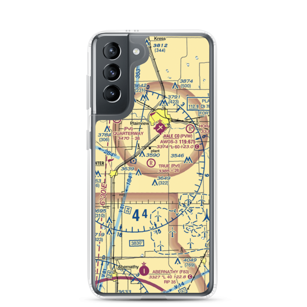 True Airport (6TS0) VFR Sectional Samsung Case Samsung Galaxy S21 model shown