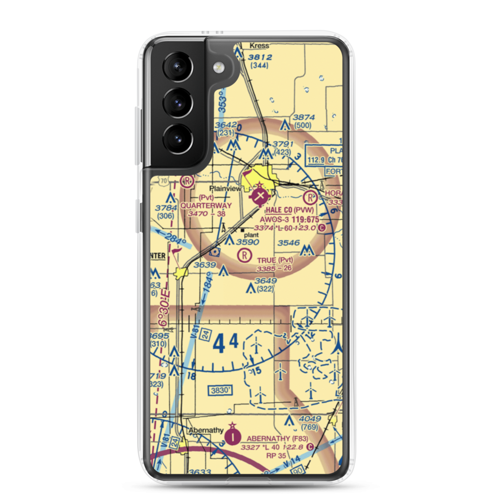 True Airport (6TS0) VFR Sectional Samsung Case Samsung Galaxy S21 Plus model shown