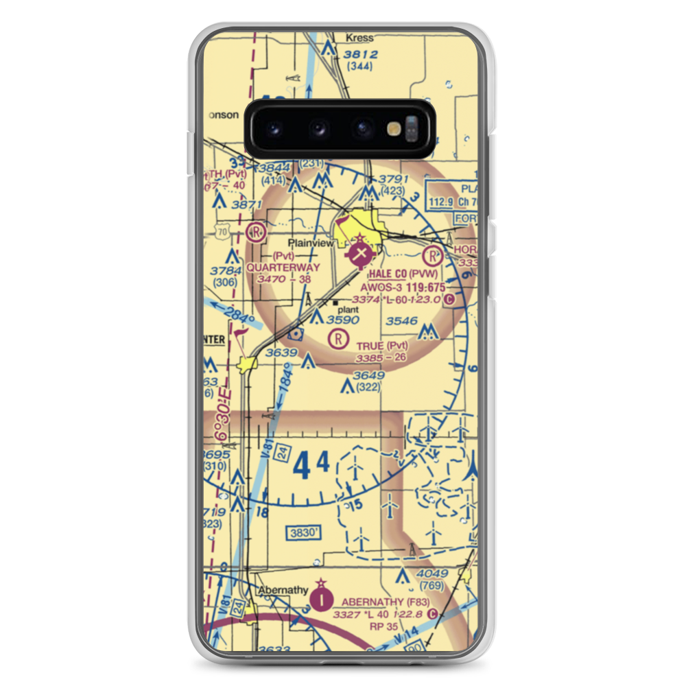True Airport (6TS0) VFR Sectional Samsung Case Samsung Galaxy S10+ model shown