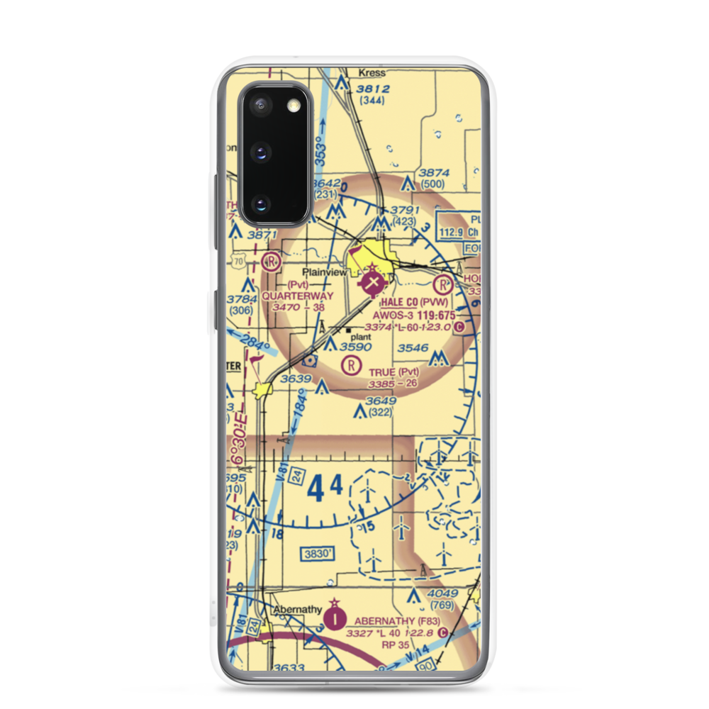 True Airport (6TS0) VFR Sectional Samsung Case Samsung Galaxy S20 model shown
