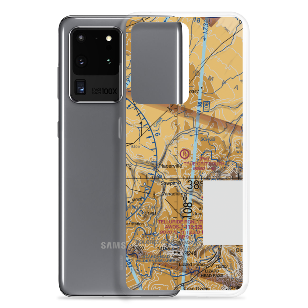 True Grit South Airport (CO95) VFR Sectional Samsung Case Samsung Galaxy S20 Ultra model shown