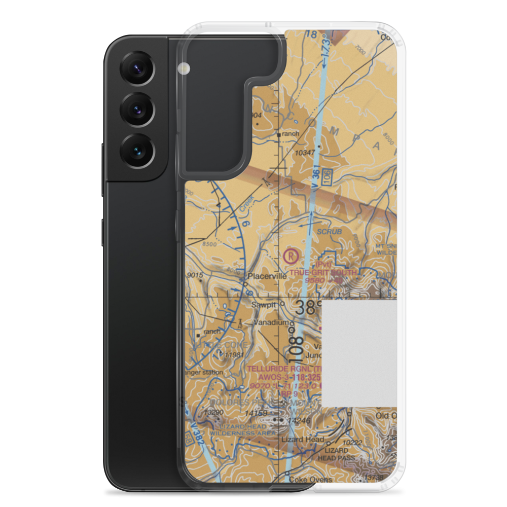 True Grit South Airport (CO95) VFR Sectional Samsung Case Samsung Galaxy S22 Plus model shown