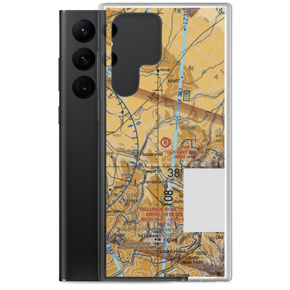 True Grit South Airport (CO95) VFR Sectional Samsung Case Samsung Galaxy S22 Ultra model shown