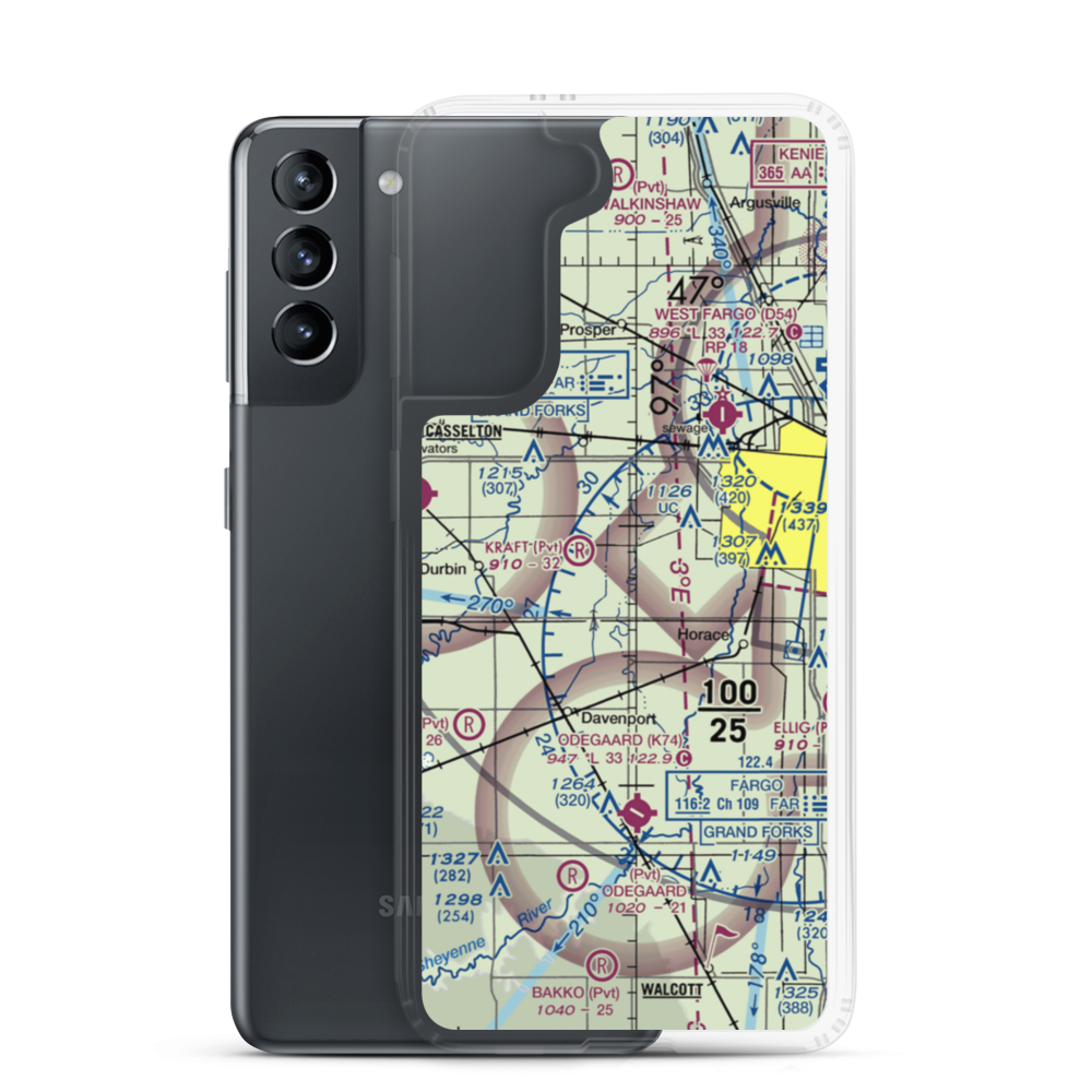 True North Airpark (ND52) VFR Sectional Samsung Case Samsung Galaxy S21 model shown