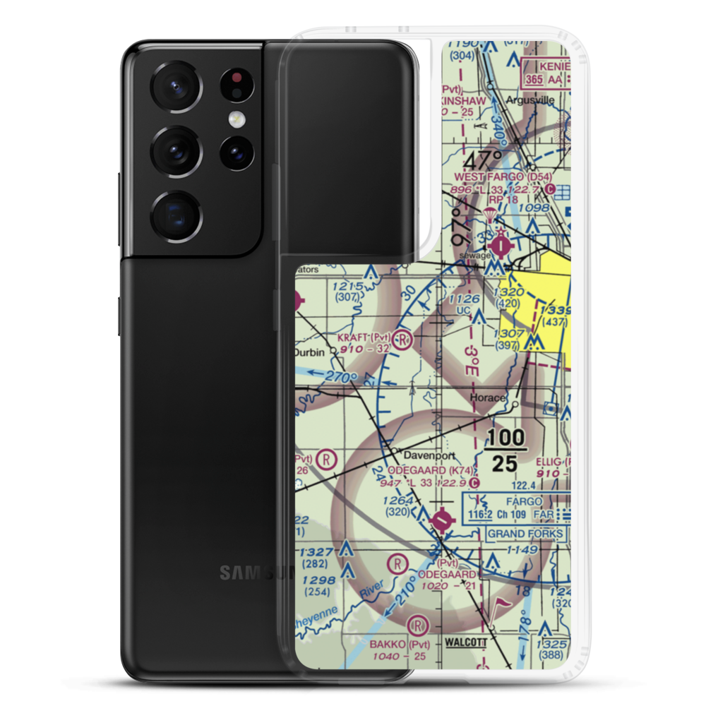 True North Airpark (ND52) VFR Sectional Samsung Case Samsung Galaxy S21 Ultra model shown