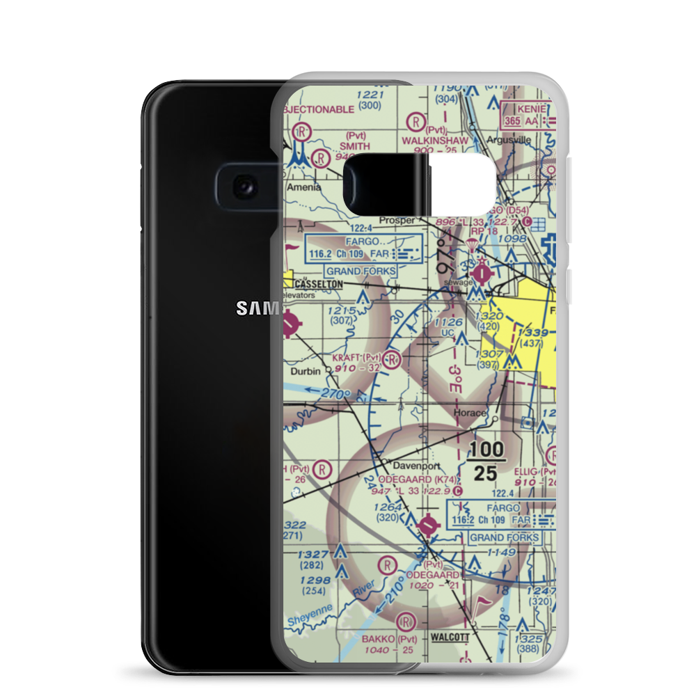 True North Airpark (ND52) VFR Sectional Samsung Case Samsung Galaxy S10e model shown