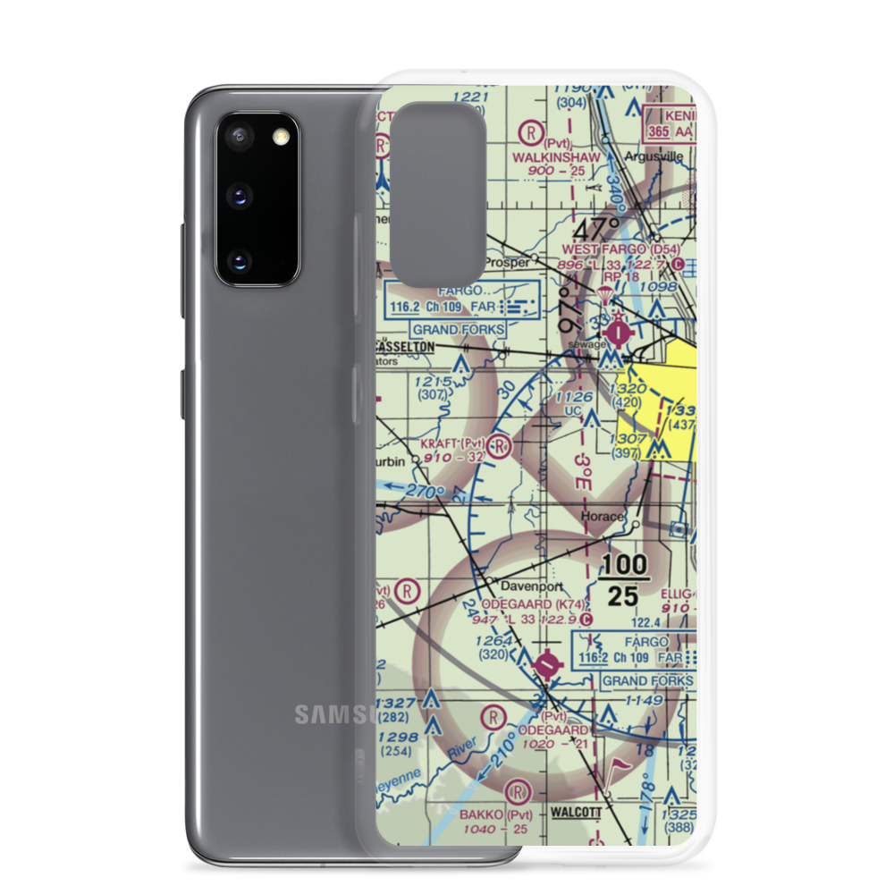 True North Airpark (ND52) VFR Sectional Samsung Case Samsung Galaxy S20 model shown