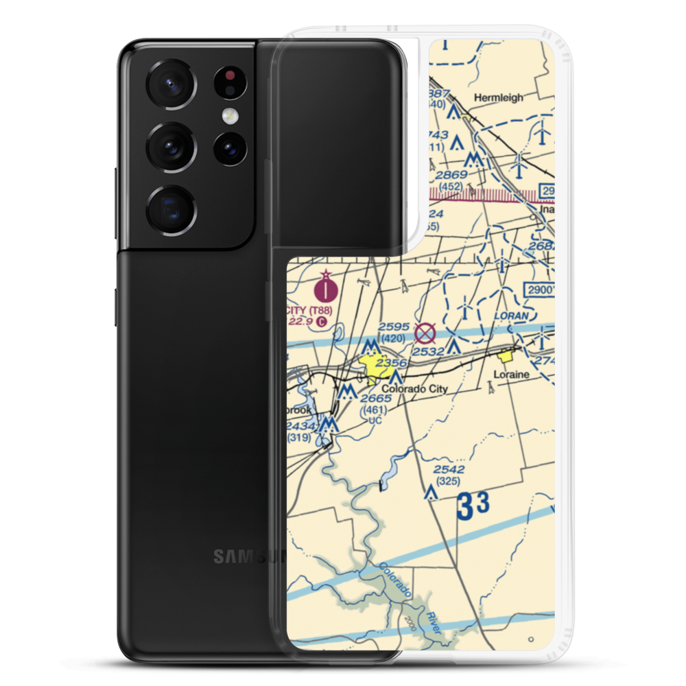 Trulock Ranch Field (7TE8) VFR Sectional Samsung Case Samsung Galaxy S21 Ultra model shown