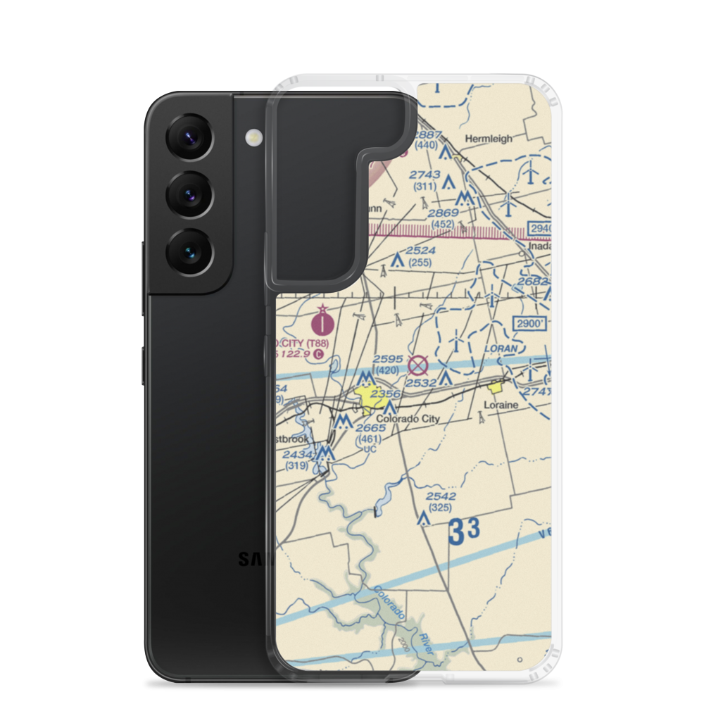 Trulock Ranch Field (7TE8) VFR Sectional Samsung Case Samsung Galaxy S22 model shown
