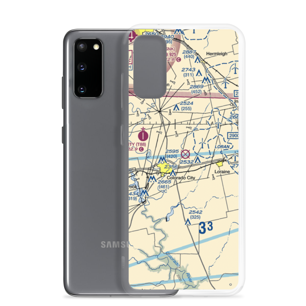 Trulock Ranch Field (7TE8) VFR Sectional Samsung Case Samsung Galaxy S20 model shown