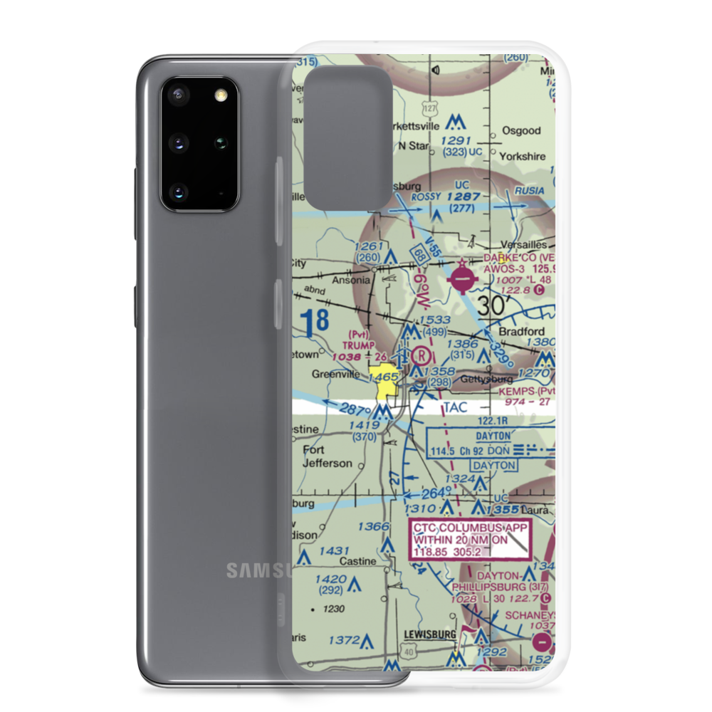 Trump Airport (16OI) VFR Sectional Samsung Case Samsung Galaxy S20 Plus model shown