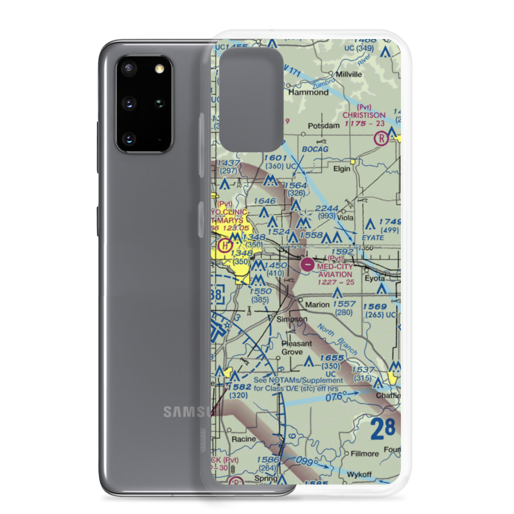 Trygstad Airport (2MN8) VFR Sectional Samsung Case Samsung Galaxy S20 Plus model shown