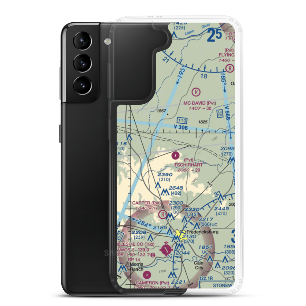 Tschirhart Ranch Airport (XS01) VFR Sectional Samsung Case Samsung Galaxy S21 Plus model shown